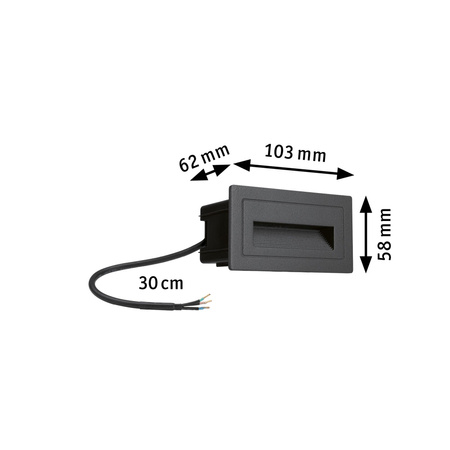 Oprawa elewacyjna LONG 4W 3000K IP44 230V czarny / aluminium