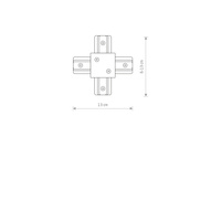 1-obwodowy Profile PROFILE RECESSED X CONNECTOR Biały Nowodvorski 8836