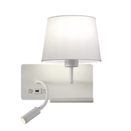 Lampa ścienna Hold ACB Lighting 2xLED E27 Teksturowany biały Aluminium/Żelazo/Pleksi A36641BDER