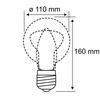 Źródło światła LED METALLIC GLOW GLOB czarny Spiral E27 4,2W 200lm 1800K 230V