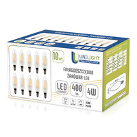 10-pak żarówki LED E14 ciepła Edison 4W 400lm ULBU47-10 Unilight