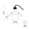 Lampa wpuszczana Zoom ACB Lighting LED GU10 Teksturowana czerń Aluminium E37641N