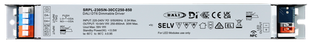 Zasilacz LED 30W NFC stałoprądowy DALI DT6 D4i  SRPL-2305iN-30CC250-850 Sunricher