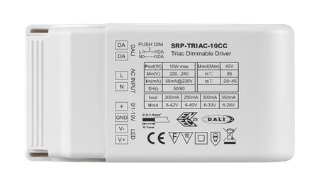 Zasilacz stałoprądowy ściemnialny triac/dali/0-10/push 4w1  10W SRP-TRIAC-10CC Sunricher