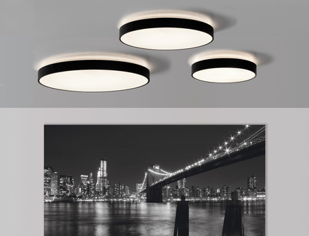 Lampa sufitowa Lisboa ACB Lighting 2xLED Teksturowana czerń Aluminium/Żelazo/Pleksi P385140N