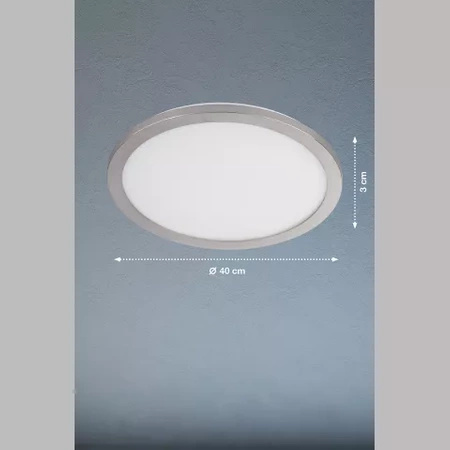 Lampa Sufitowa Gotland Fischer&Honsel LED 1x20W w kolorze niklu plastikowy 20252