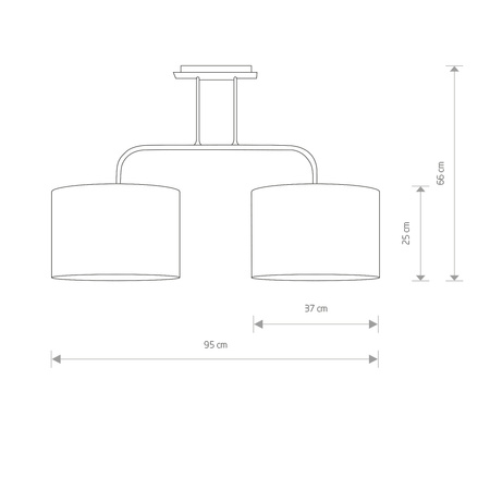 Lampa sufitowa ALICE M Czarno-złoty Nowodvorski 4962