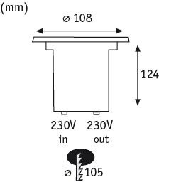 Oprawa najazdowa FLOOR LED GU10 3,5W 3000K IP67 okrągła 230V stal nierdzewna