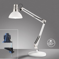 Lampa stołowa Pit Fischer&Honsel E27 1x40W biały metal 50436