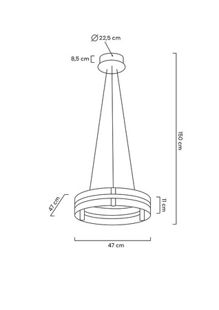 MOOSEE lampa wisząca SATURNUS 47 złota - LED, kryształ, stal szczotkowana