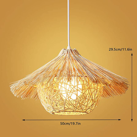 Lampa Sufitowa z Bambusa BALI Natural-Close ULFN375 Unilight