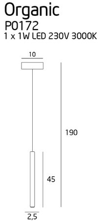 Maxlight Organic Chrom P0172 Lampa Wisząca