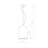 Lampa sufitowa LAVA Szary Nowodvorski 6855