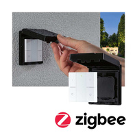 Przełącznik ścienny Plug+Shine SH Zigbee IP44 czarny / tworzywo sztuczne