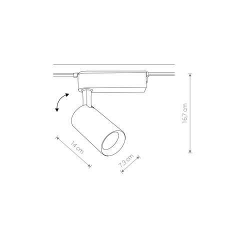 1-obwodowy Profile PROFILE IRIS LED 30W Czarny Nowodvorski 9009