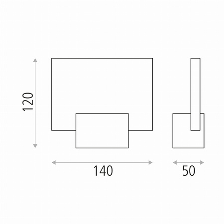 Lampa ścienna Custom ACB Lighting LED Satynowy nikiel Tworzywo sztuczne A303310NS