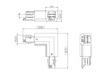 Łącznik do systemu ProRail3 L zewnętrzny 230V czarny / metal / tworzywo sztuczne