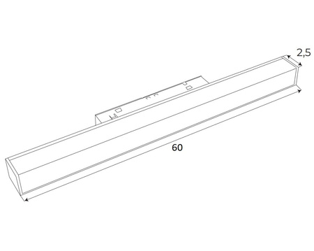 Maxlight Magnetic M0002D Lampa Magnetyczna Liniowa System Dali 18W 1126LM 3000K