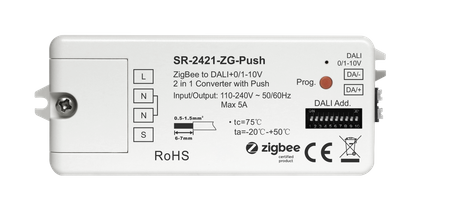 Bramka konwerter ZigBee na DALI, 0/1-10V SR-2421-ZG-PUSH Sunricher