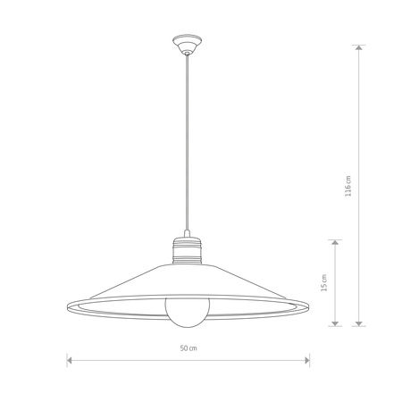 Lampa sufitowa GARRET M Czekoladowy Nowodvorski 6444