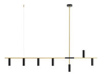 LAMPA WISZĄCA TREVO 7 BLACK BRASS