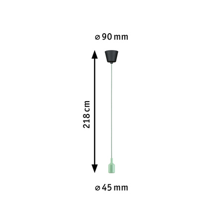 Lampa wisząca KETIL Neordic E27 max. 60W IP20 230V jasnozielony / tworzywo sztuczne