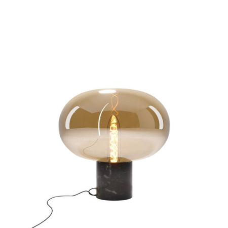 Maxlight T0058 Lampa Stołowa Moonstone Amber Glass + Black Marble