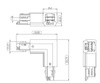 Łącznik do systemu ProRail3 L wewnętrzny 230V czarny / metal / tworzywo sztuczne