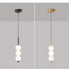 Nowoczesna minimalistyczna sferyczna lampa wisząca TRIO Czarna ADANI AD184