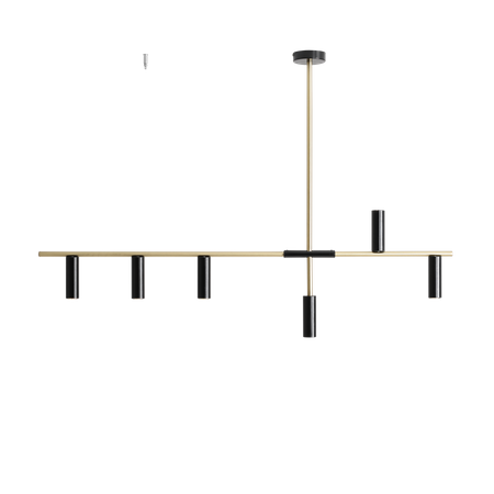 LAMPA WISZĄCA TREVO 6 BLACK BRASS