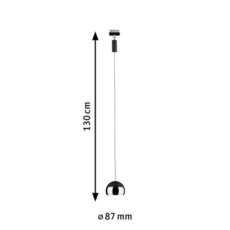 Oprawa zwieszana Urail Capsule II 6W DIM 2700K czarny mat/chrom 230V