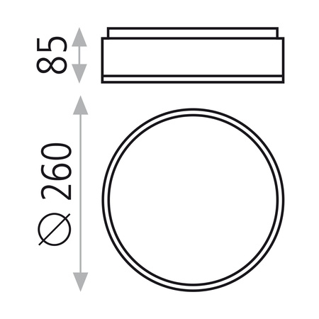 Lampa sufitowa Dins ACB Lighting LED Biały Podwójna warstwa szkła P03952BCL