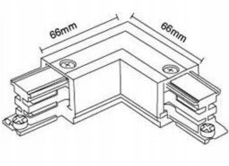 Łącznik L Kątowy Narożny do Szynoprzewodu 3F Biały ULAC204 Unilight