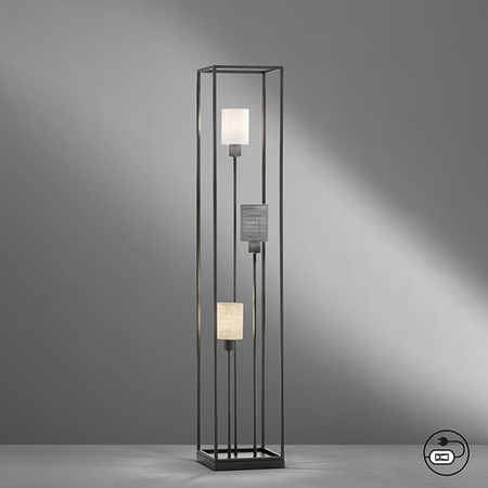 Lampa Podłogowa Isko Fischer&Honsel E14 3x10W piaskowo-czarny metal 40430