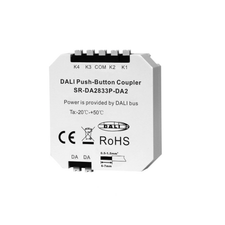 SWITCH INPUT COUPLER DALI-2 4 WEJŚCIA SR-DA2833P-DA2 Sunricher