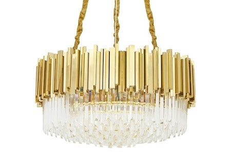 Lampa wisząca IMPERIAL GOLD 80 - stal, kryształ ADANI AD142