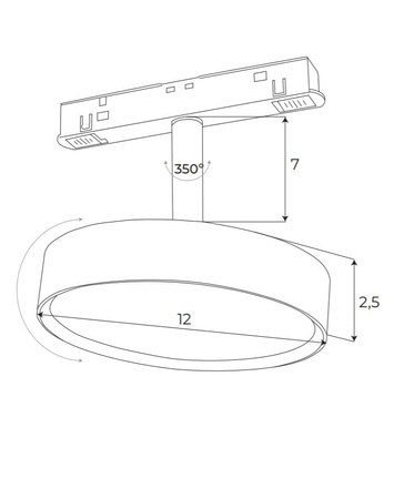 Maxlight Magnetic M0014D Reflektor Magnetyczny  System Dali 11,5W 855LM 3000K