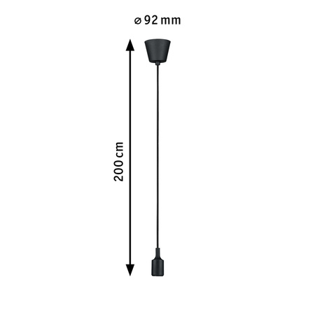 Lampa wisząca KETIL Neordic E27 max. 20W IP44 230V czarny / tworzywo sztuczne