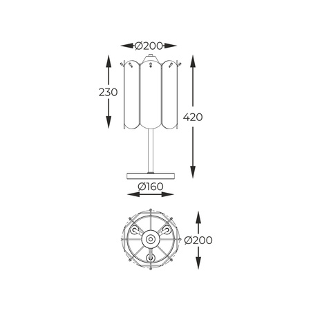 Zumaline Lampa STOŁOWA NIRA CZARNY CHROM/SZKŁO DYMIONE 003064-028387