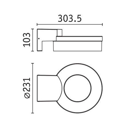 Oprawa elewacyjna CAPERA LED SH Zigbee12,5W 800lm 2200K-3000K czujnik ruchu i zmierzchu IP44 230V antracyt / aluminium