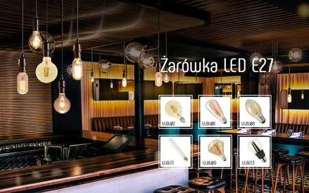 Żarówka LED E27 - Bursztynowa barwa - 6,2W ULBU09 Unilight