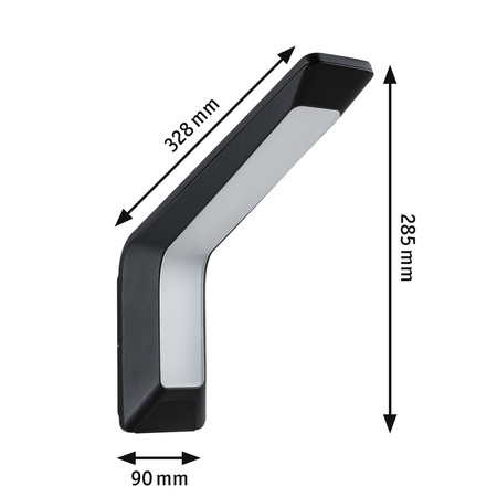 Oprawa elewacyjna MERANO LED PIR IHF 14W 950lm 3000K IP44 230V antracyt aluminium