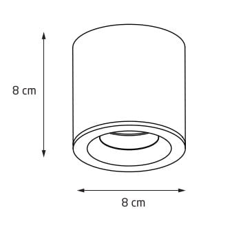 Maxlight Form C0217 Lampa Sufitowa Złota IP65