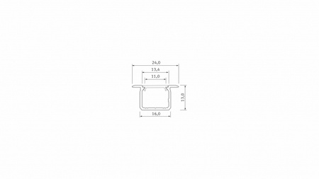 Profil LED LUMINES typ U surowy 2,02 m  10-1060-20