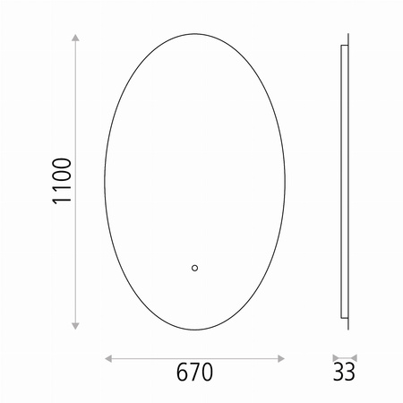 Lustro Adriana ACB Lighting LED Metal/Szkło A940601LP