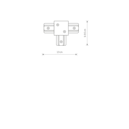 1-obwodowy Profile PROFILE RECESSED T CONNECTOR Czarny Nowodvorski 8835