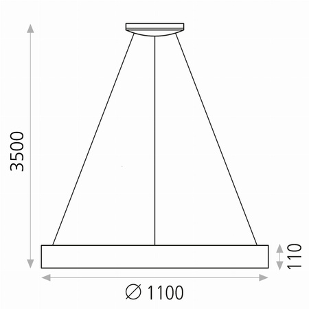 Lampa wisząca Dilga ACB Lighting LED Teksturowana czerń Metal C345050NCA