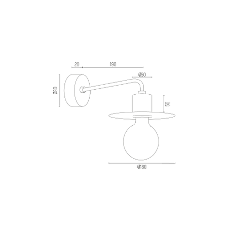 Kinkiet CORSO czarny struktura E27 3879 Argon