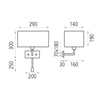 Lampa ścienna Carlo ACB Lighting 2xLED E27 Mosiądz Aluminium/Żelazo/Bawełna A167821U