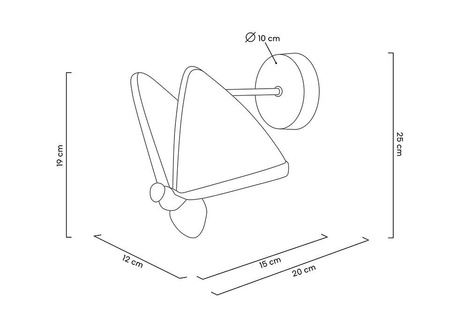 MOOSEE lampa ścienna BUTTERFLY S złota